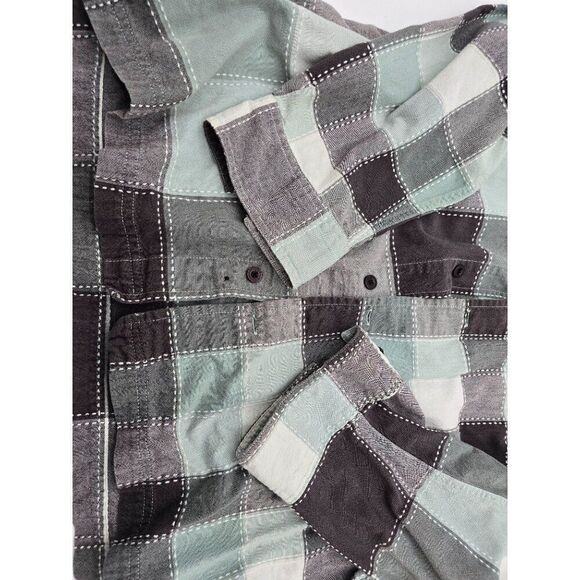 Fubu Mens 1X Long Sleeve Plaid Button-Up Shirt - Picture 3 of 8